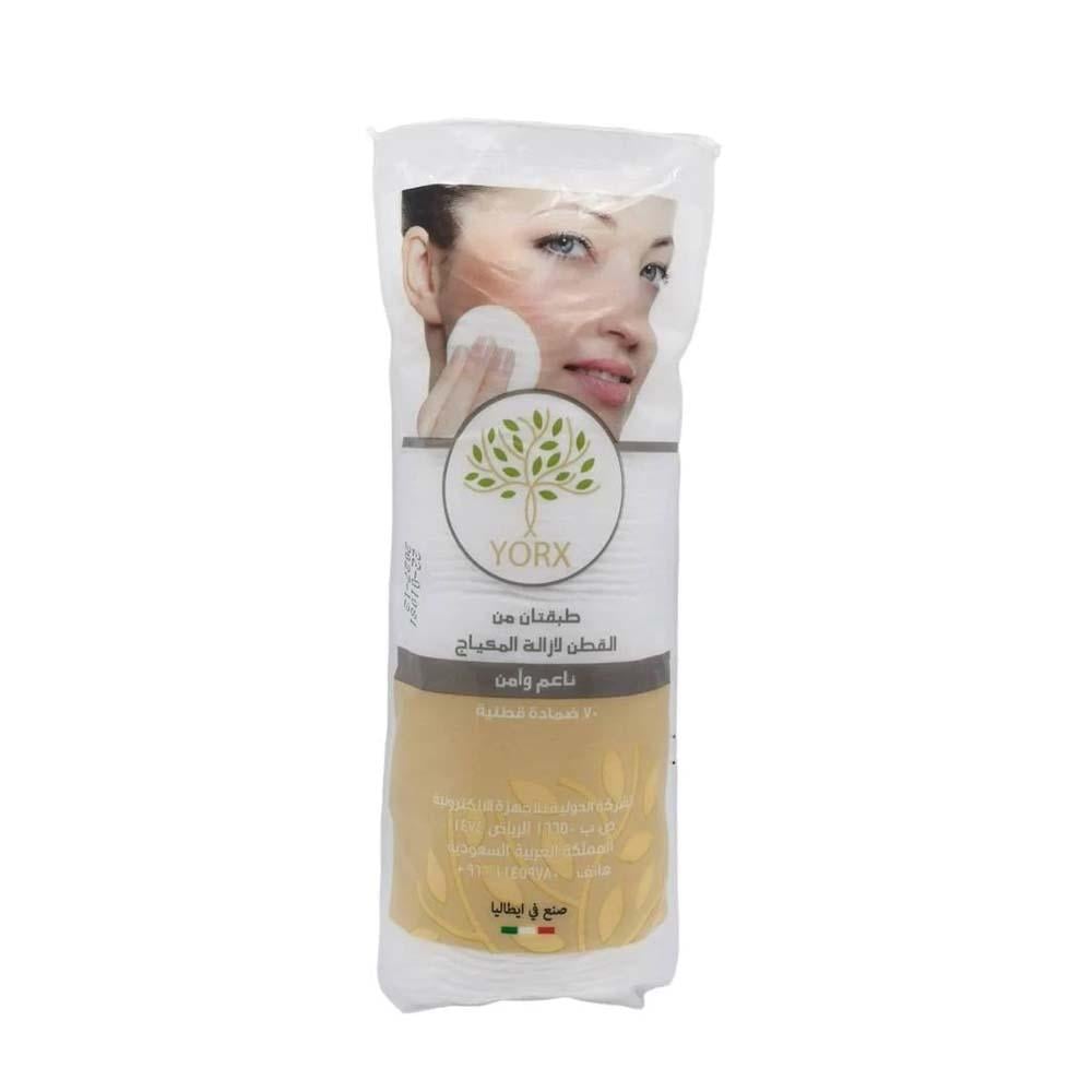 Yorx Cotton Pads for Makeup Removal & Cleansing Dual-Sided 70 Pcs