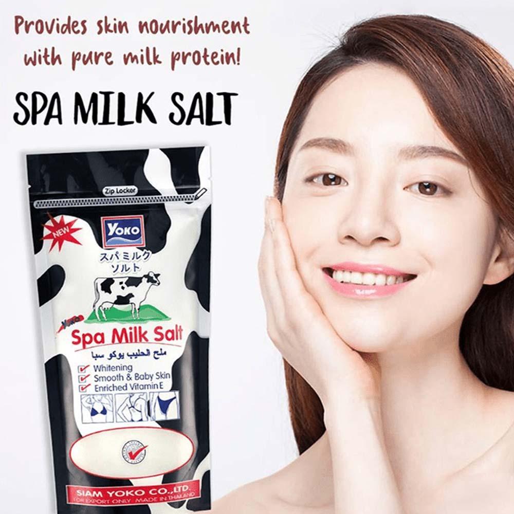 Yoko Spa Milk Salt Exfoliating Body Scrub with Milk Protein Vitamin E 300g